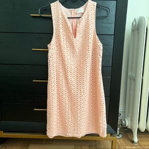 Pink Eyelet Sleeveless Dress